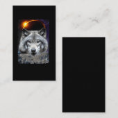 Winter Wolf Galaxy Sun Moon Eclipse Visitekaartje (Voorkant / Achterkant)