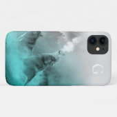 Winter Wolf Monogram Case-Mate iPhone Case (Achterkant (horizontaal))