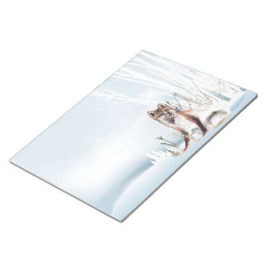 Winter Wolf Notitieblok (Schuin)