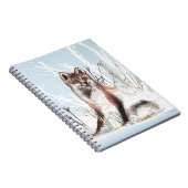 Winter Wolf Notitieboek (Rechterzijde)
