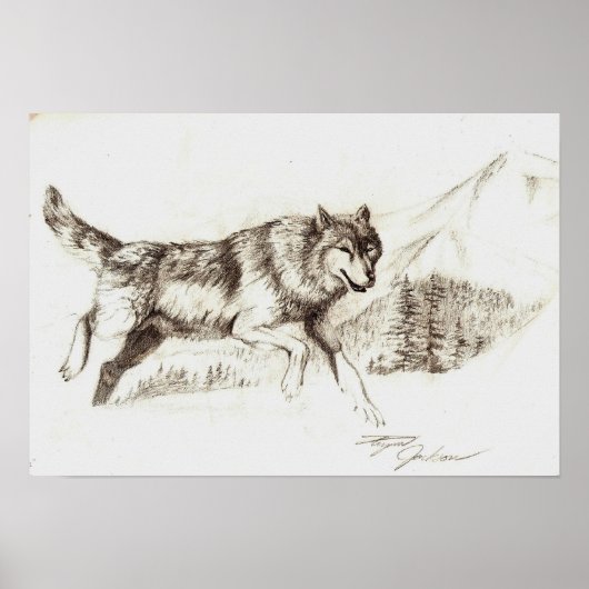 Winter Wolf Poster (Voorkant)