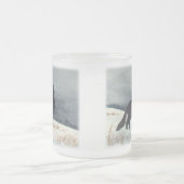 Winter Wolf Silhouette Matglas Koffiemok (Center)