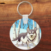 Winter Wolf Sleutelhanger (Voorkant)