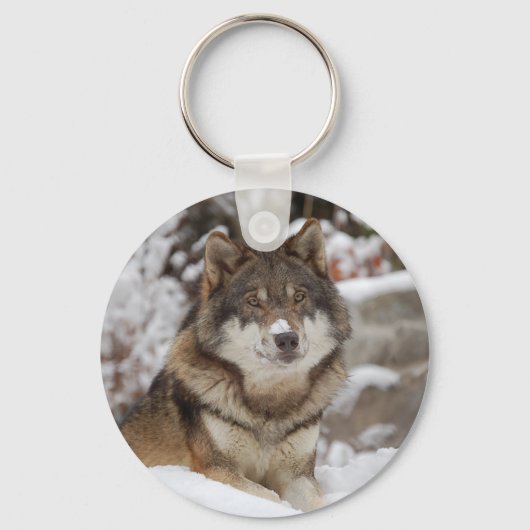 Winter Wolf Sleutelhanger (Voorkant)