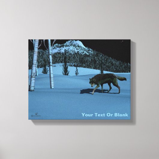 Winter Wolf - Tapetum Lucidum Canvas Afdruk (Voorkant)