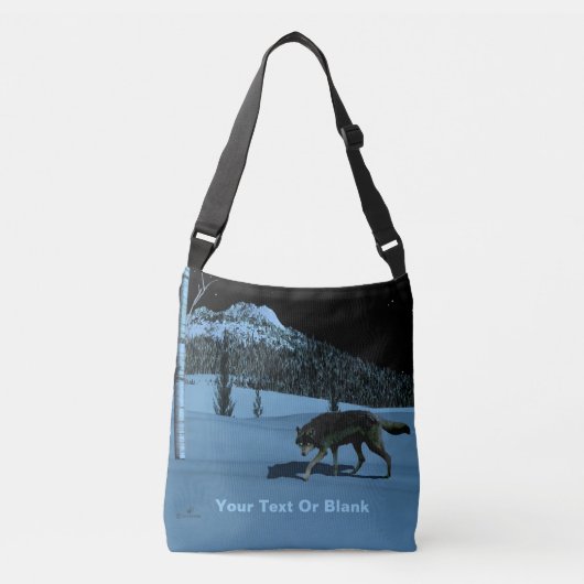Winter Wolf - Tapetum Lucidum Crossbody Tas (Voorkant)