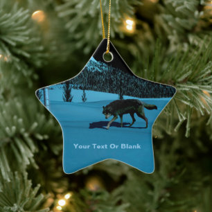Winter Wolf - Tapetum Lucidum Keramisch Ornament