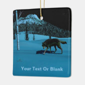 Winter Wolf - Tapetum Lucidum Keramisch Ornament (Links)