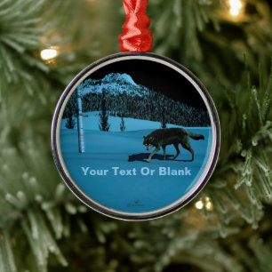Winter Wolf - Tapetum Lucidum Metalen Ornament