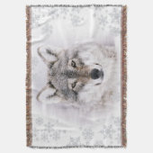 Winter Wolf Throw Blanket Deken (Voorkant Verticaal)
