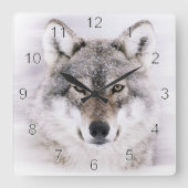 Winter Wolf Wall klok (Voorkant)
