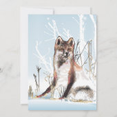 Winter Wolf Wedding Kaart (Achterkant)