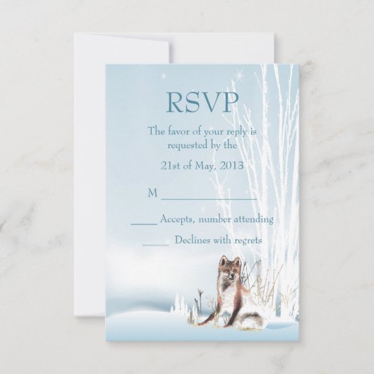 Winter Wolf Wedding RSVP (Voorkant)