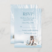 Winter Wolf Wedding RSVP (Voorkant / Achterkant)
