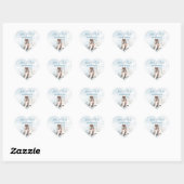 Winter Wolf Wedding Save the Date Hart Sticker (Vel)
