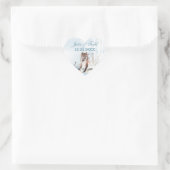 Winter Wolf Wedding Save the Date Hart Sticker (Tas)