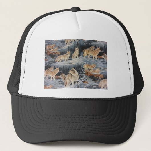 Winter Wolven Trucker Pet (Voorkant)