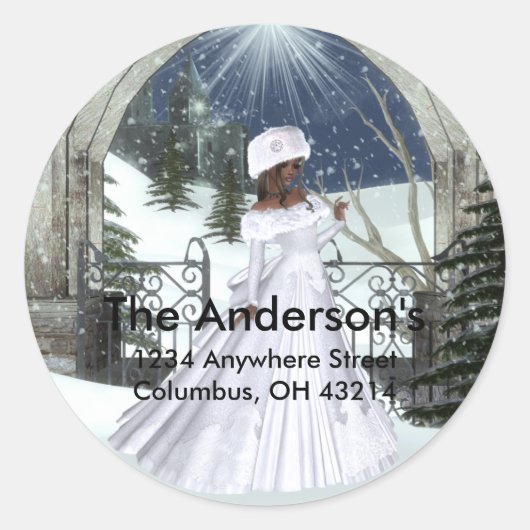 Winter Woman D3 Design - Étiquettes de adresse Ima (Devant)