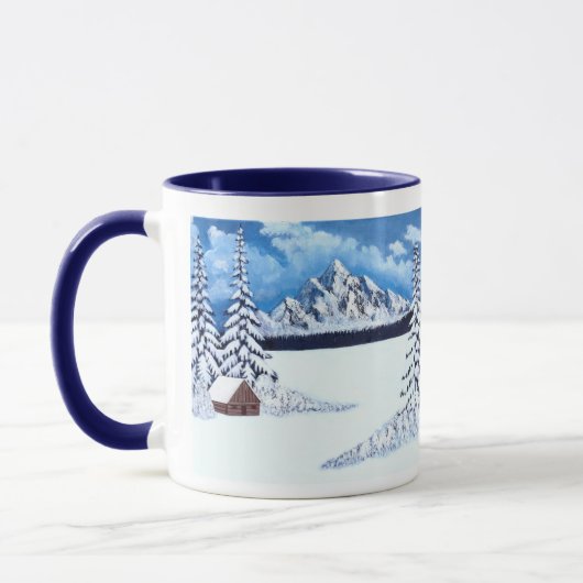 Winter Wonder Blue Combo Mug (Gauche)