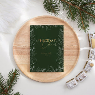 Winter Wonder Gold Foto Kalligrafie Vakantie Kaart