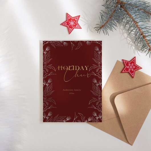 Winter Wonder Gold Photo Calligraphie Carte de vac