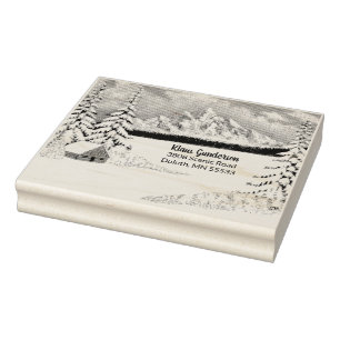 Winter Wonder Grote Houten Adres Stempel
