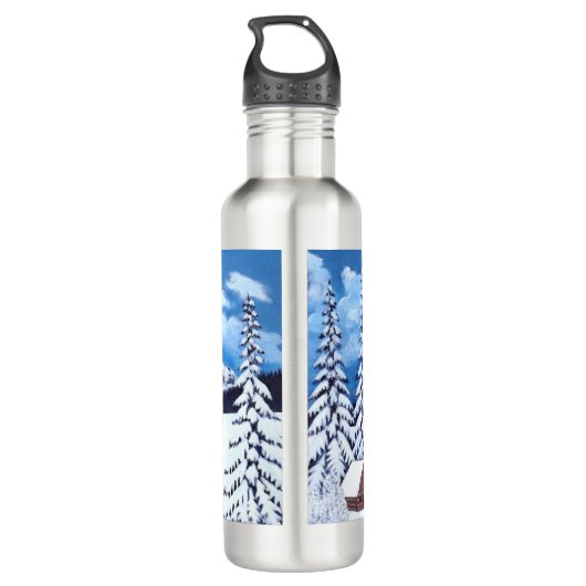Winter Wonder Roestvrij staal Waterfles Waterfles (Achterkant)