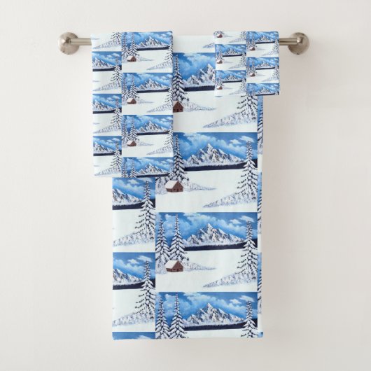 Winter Wonder Scene Bad Handdoek (Insitu)