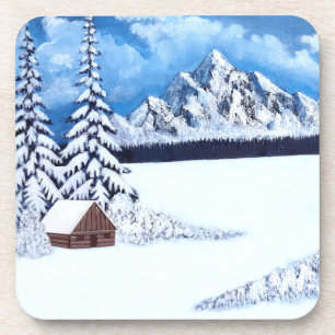 Winter Wonder Scene Drankviltje Bier Onderzetter