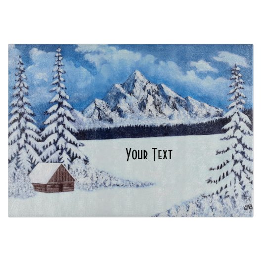 Winter Wonder Scene Snijplank (Voorkant)