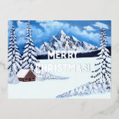 Winter Wonder Silver Foil Carte postale de Noël (Recto)