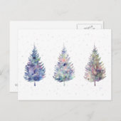 Winter Wonder Trees Art Briefkaart (Voorkant / Achterkant)
