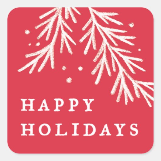 Winter Wonder Vierkante Sticker (Voorkant)