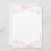 Winter Wonderland 1e verjaardag meisje roze zilver Kaart (Achterkant)