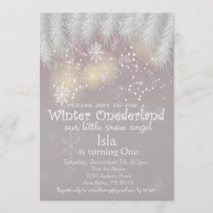 Winter Wonderland 1er Anniversaire Invitation