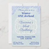 Winter Wonderland 1er Anniversaire Invitation (Devant)