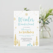Winter Wonderland - 3ème anniversaire Invitation - (Debout devant)