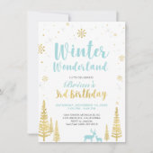 Winter Wonderland - 3ème anniversaire Invitation - (Devant)