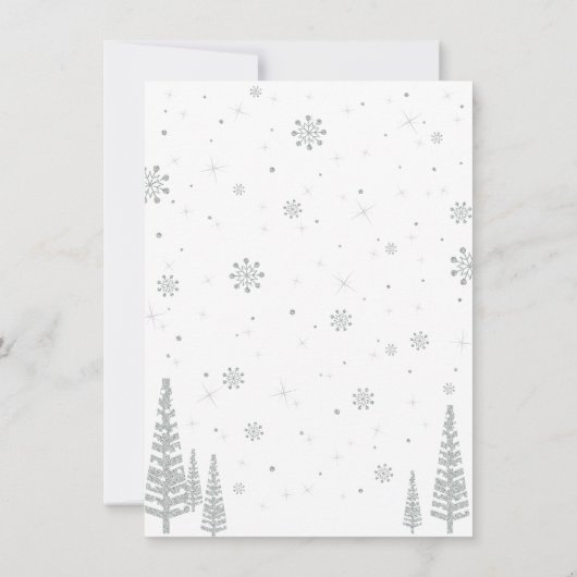 Winter Wonderland 3rd Boy Birthday Invitation Kaart (Achterkant)