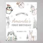 Winter Wonderland Affiche de bienvenue d'anniversa (Devant)