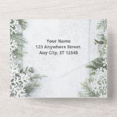 Winter Wonderland All in One Wedding Invitation (Verso)