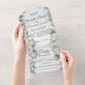 Winter Wonderland All in One Wedding Invitations (Déchirure)