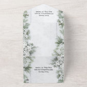 Winter Wonderland All in One Wedding Invitations All In One Uitnodiging (Buitenkant)