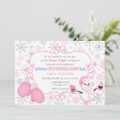 Winter Wonderland Anniversaire Invitation (Debout devant)