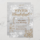Winter Wonderland Anniversaire Invitation (Devant / Derrière)