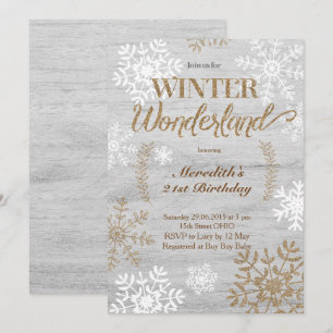 Winter Wonderland Anniversaire Invitation