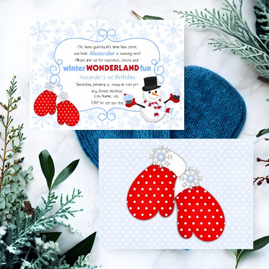 Winter Wonderland Anniversaire Invitation