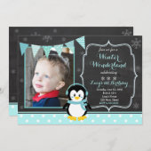 Winter Wonderland Anniversaire Invitation (Devant / Derrière)