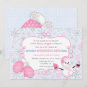 Winter Wonderland Anniversaire Invitation (Devant / Derrière)