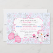 Winter Wonderland Anniversaire Invitation (Devant)